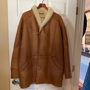 100% Genuine Lambskin & Shearling Bomber - Excellent Condition Size 54